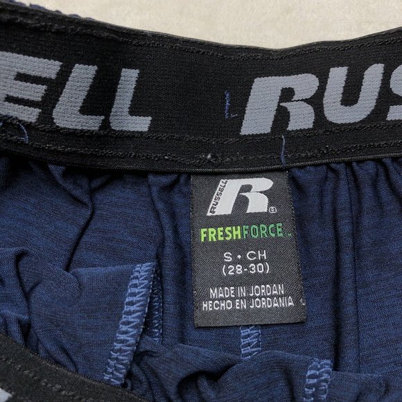 russell mens athletic fresh force shorts sz s 28-30 blue  dri-power - Picture 2 of 10